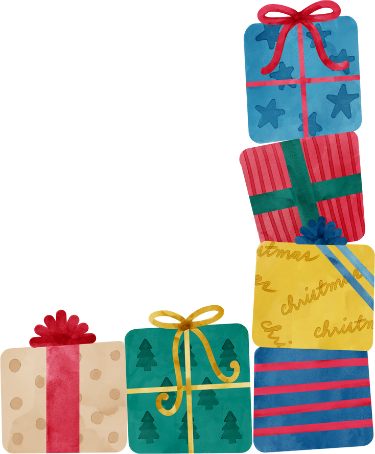 Watercolor Christmas Gifts